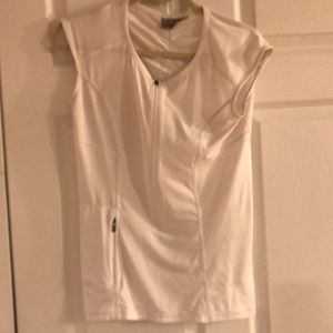 Athleta athletic half zip top M. Excellent condition white
